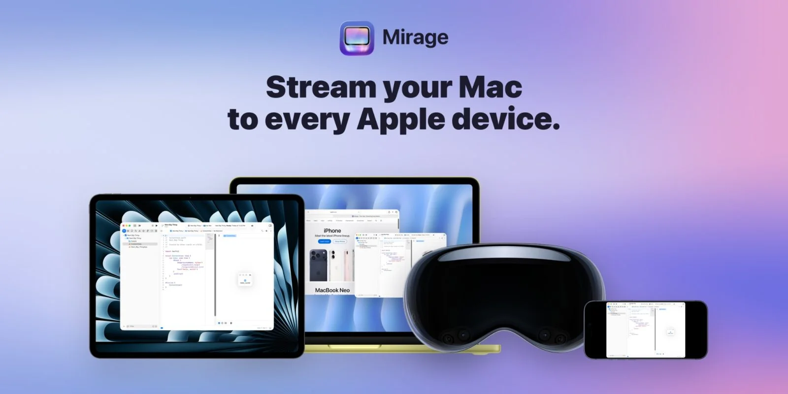 Transform Your Apple Experience with Mirage: High-Quality Screen Sharing Across Devices