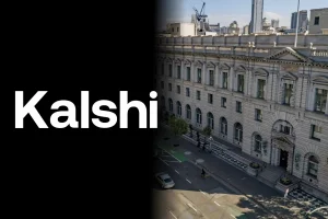 Kalshi logo beside the Ninth Circuit courthouse following a ruling that its sports prediction contracts constitute gambling.
